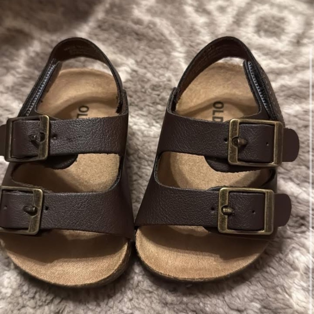 Old Navy Kids Double Buckle Sandals - Dark Brown